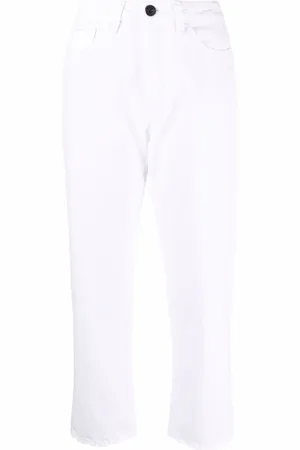 3x1 Cropped-Jeans mit hohem Bund