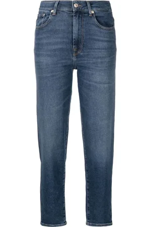 7 for all Mankind Schmale Cropped-Jeans