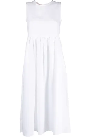 BLANCA Ärmelloses Midikleid aus Leinen
