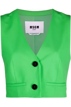 Msgm Cropped-Weste aus Schurwolle