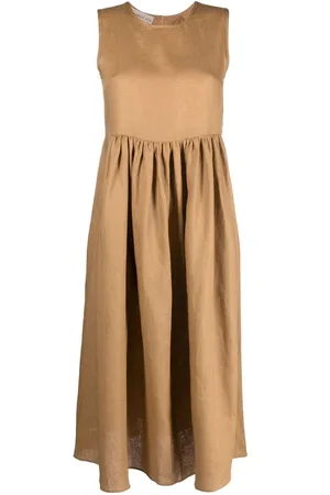 BLANCA Ärmelloses Midikleid mit Falten