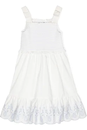 Self-Portrait Kleid mit besticktem Saum