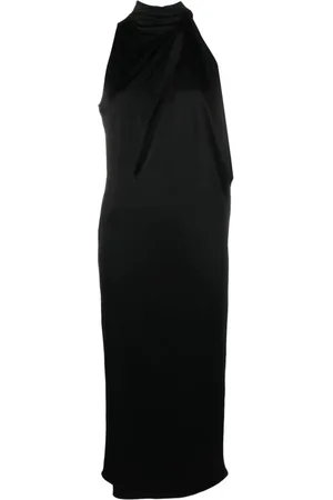 VERSACE Neckholder-Midikleid mit Schlitz