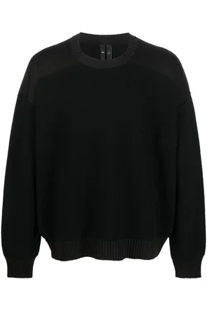Y-3 Gerippter Strickpullover mit Einsätzen