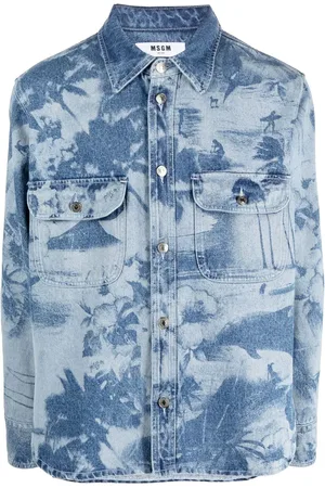 Msgm Hemd mit Palmen-Print