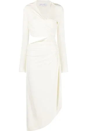 OFF-WHITE Drapiertes Midikleid