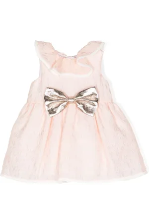 HUCKLEBONES LONDON Gerafftes Kleid mit Schleifendetail