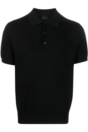 BRIONI Poloshirt mit Waffelstrick-Muster
