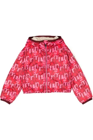 Moncler Gefütterte Jacke mit Logo-Print