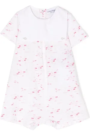 Emporio Armani Strampler mit Fische-Print
