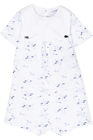 Emporio Armani Strampler mit Fische-Print