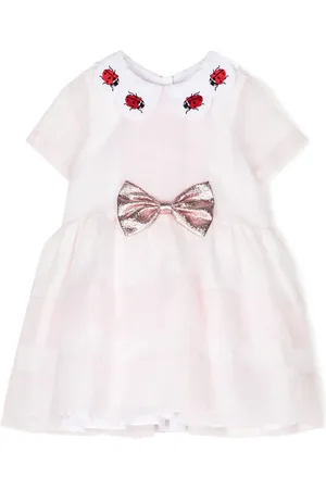 HUCKLEBONES LONDON Kleid mit Marienkäfer-Stickerei