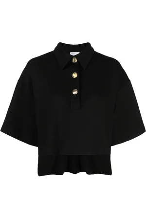 ROSETTA GETTY Kurzärmeliges Cropped-Poloshirt