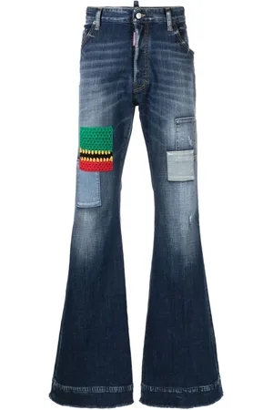 Dsquared2 Weite Jeans im Patchwork-Look