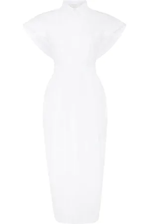 Alexander McQueen Midikleid mit kurzen Ärmeln