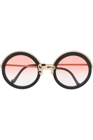 Christian Lacroix 1990 Sonnenbrille mit rundem Gestell