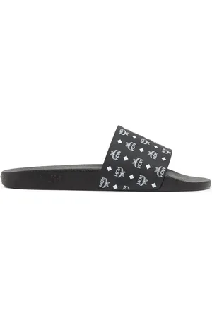 MCM Pantoletten mit Logo-Print