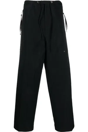 Fendi Weite Hose mit Logo-Patch