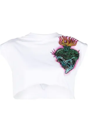 Philipp Plein Love Tattoo Cropped-T-Shirt