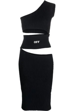 OFF-WHITE Midikleid mit Cut-Outs
