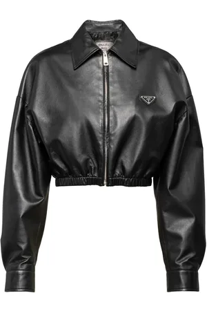Prada Cropped-Jacke aus Leder