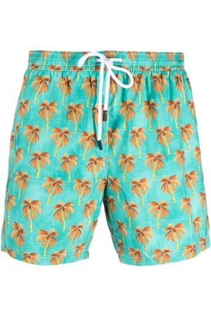 BARBA Badeshorts mit Palmen-Print