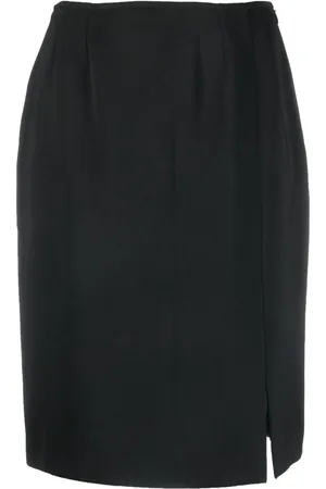 Saint Laurent High-Waist-Rock mit Schlitz