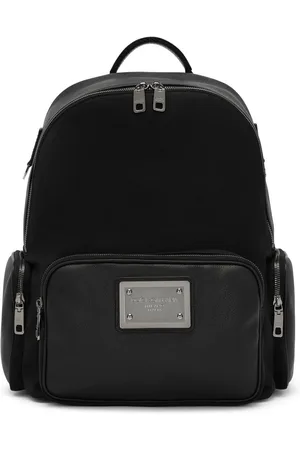 Dolce & Gabbana Rucksack aus Leder mit Logo-Schild