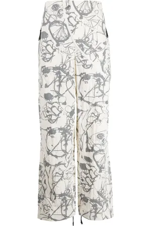 Alexander McQueen Gerade Hose mit abstraktem Print