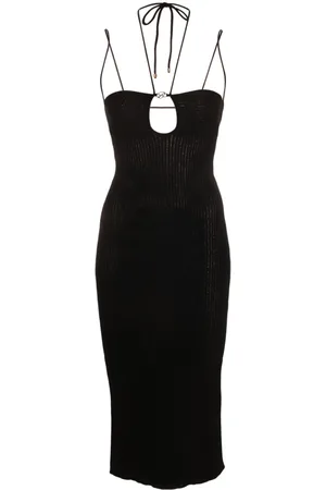 BLUMARINE Midikleid mit Logo-Schild