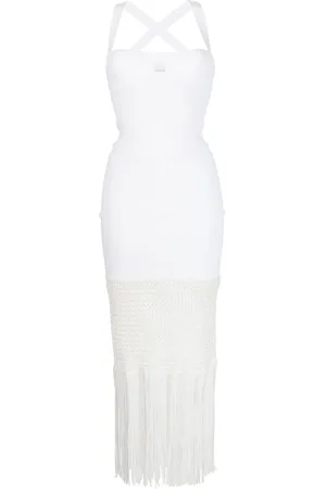 GALVAN Midikleid mit Fransen