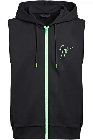 Giuseppe Zanotti Ärmelloser Hoodie mit Logo-Print