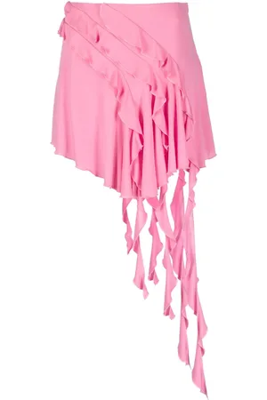 BLUMARINE Asymmetrischer Rock mit Volant