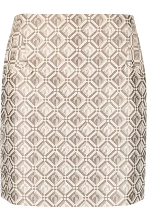 Marine Serre Minirock mit abstraktem Print