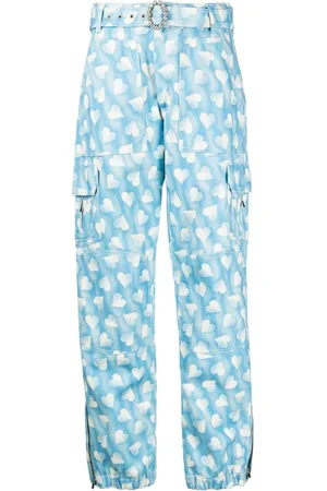 Alessandra Rich Cargohose mit Herz-Print