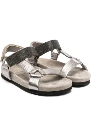 Brunello Cucinelli Sandalen im Metallic-Look