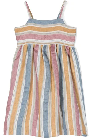 Il gufo Gestreiftes Kleid mit Falten