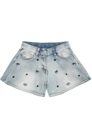 Chiara Ferragni Jeans-Shorts mit Eyelike-Stickerei