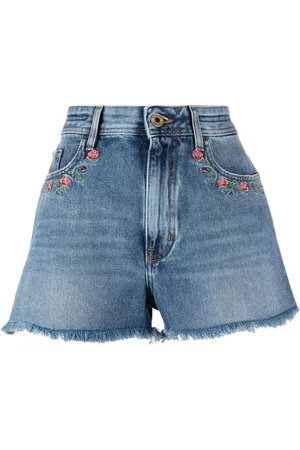 Jacob Cohen Jeansshorts mit Blumenstickerei