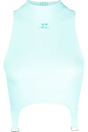 Courrèges Cropped-Top mit Logo-Patch