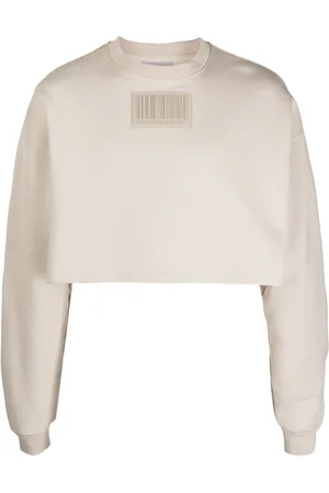 VTMNTS Cropped-Sweatshirt mit Barcode-Patch