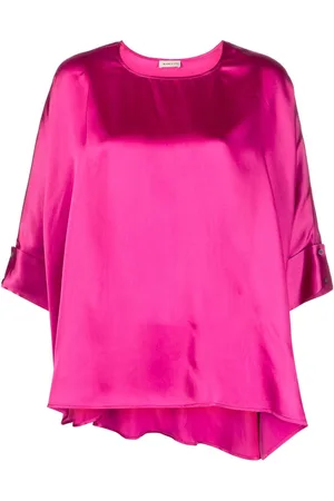 BLANCA Drapierte Satinbluse