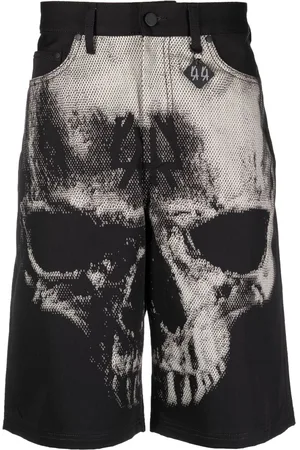 44 Label Group Bermudas mit Totenkopf-Print