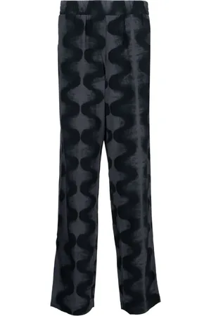 Alexander McQueen Gerade Hose mit abstraktem Print
