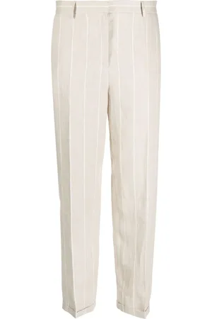 ANTONELLI Gerade Leinenhose mit Streifen