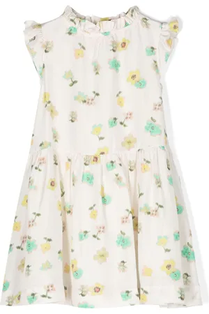 BONPOINT Gerüschtes Kleid aus Seide