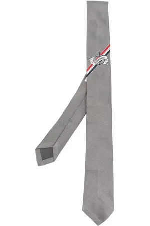 Thom Browne Seidenkrawatte mit Ankerstickerei