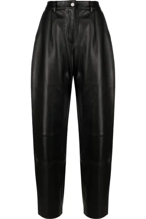 Mainless Lederhose mit Bundfalten