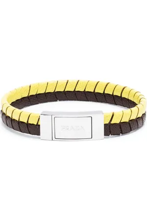 Prada Geflochtenes Armband mit Logo