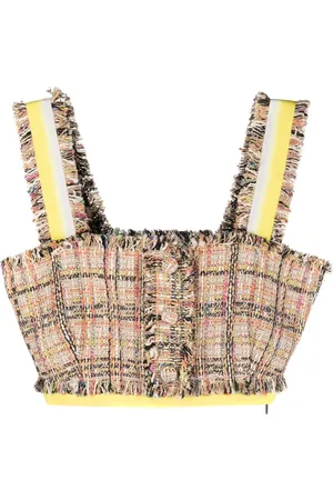 Msgm Cropped-Oberteil aus Tweed